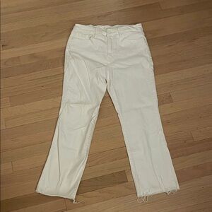 Good American Good Legs Straight White Jeans
